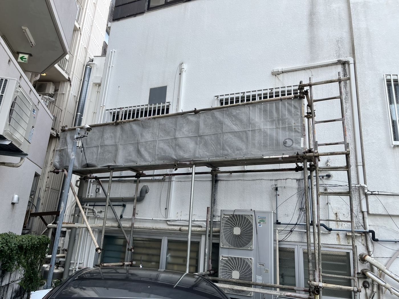 部分足場の施工写真
