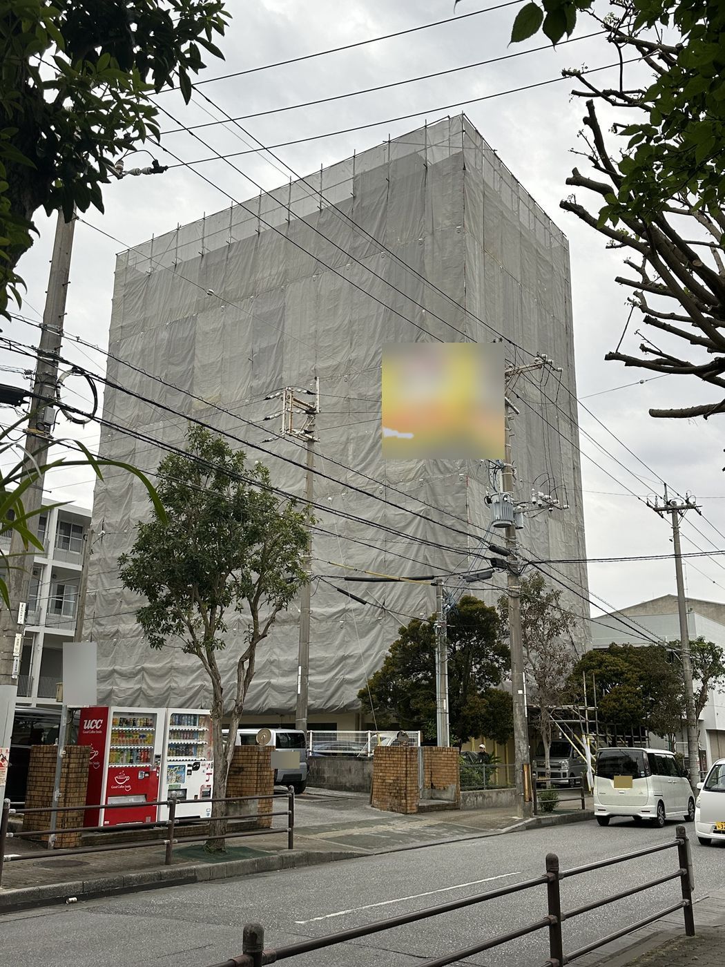 外部足場の施工写真