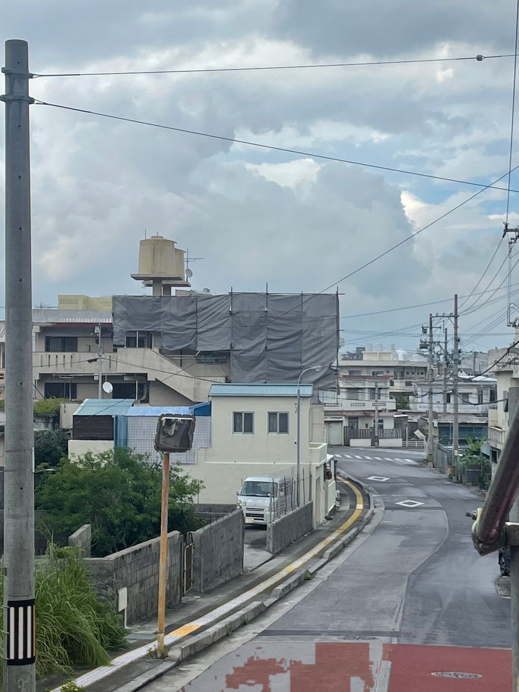 外部足場の施工写真