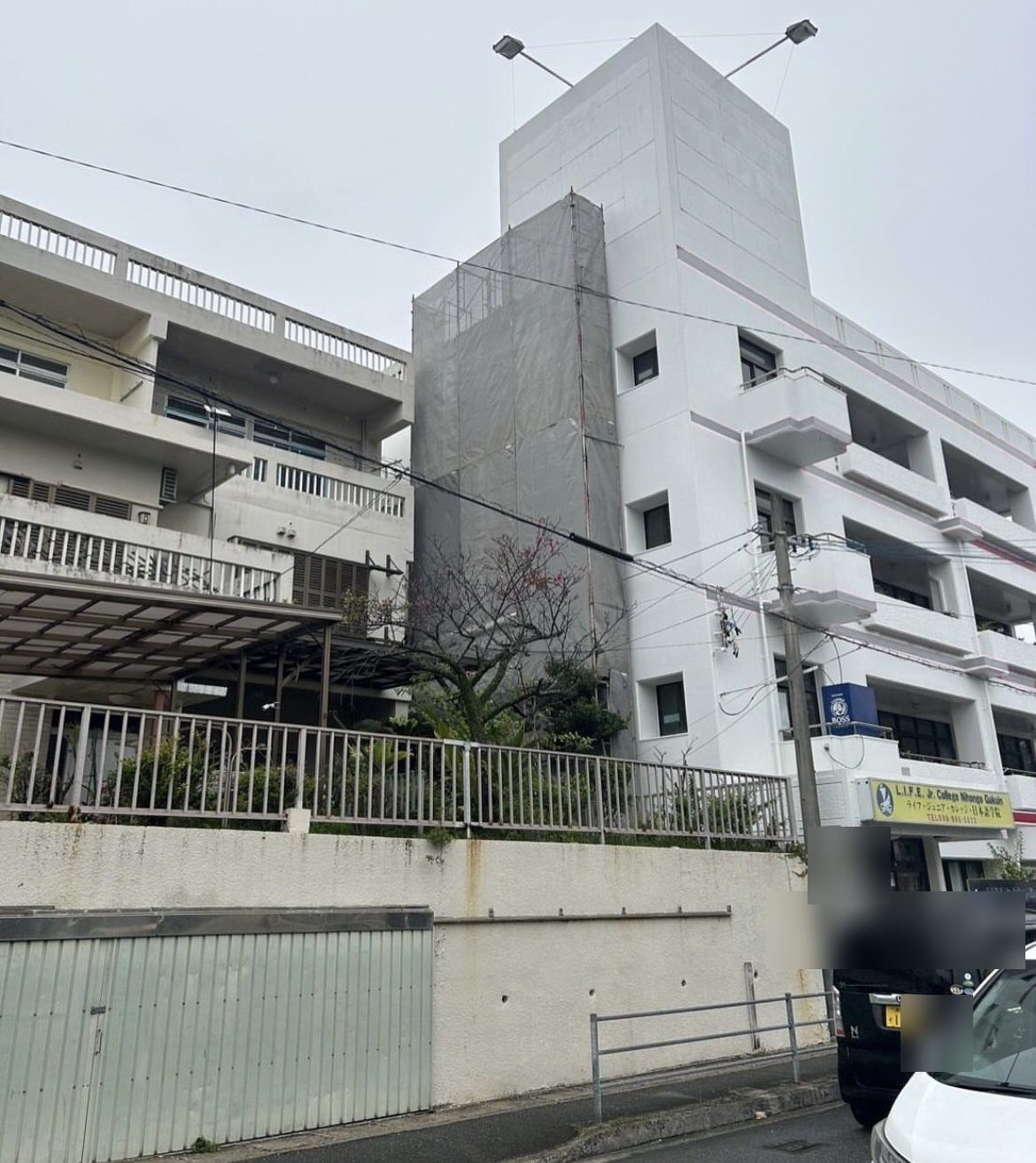 外部足場の施工写真