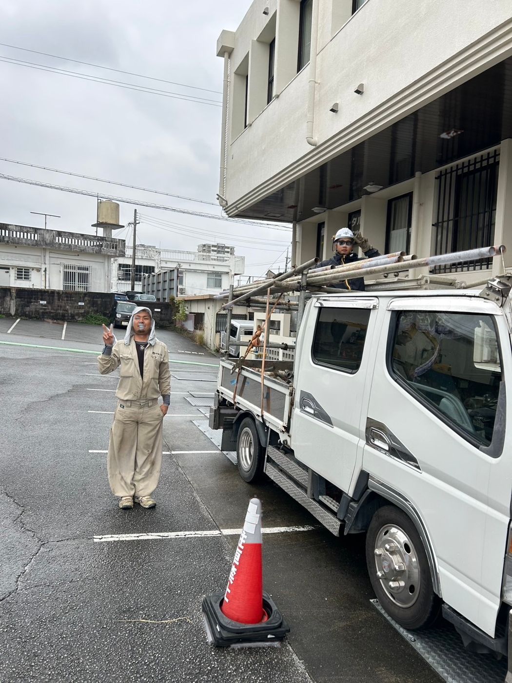 資材の積込みの施工写真